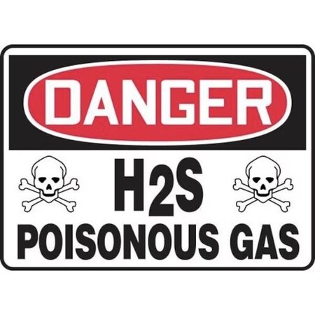Accuform OSHA DANGER SAFETY SIGN H2S  MCHL084XT MCHL084XT
